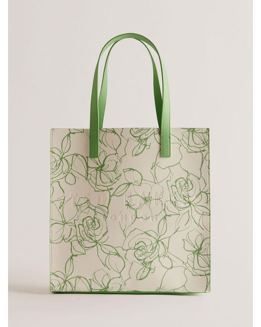 Ted Baker Natural Linicon Linear Floral Large Icon Bag