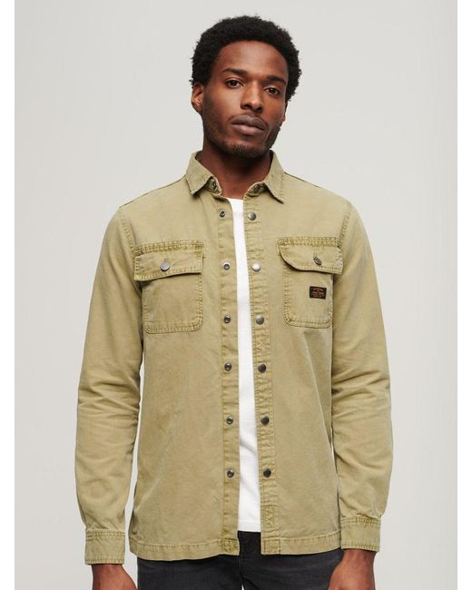 Superdry Natural Organic Cotton Canvas Workwear Overshirt for men