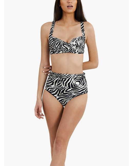 Panos Emporio Multicolor Medea Zebra Print Bikini Top