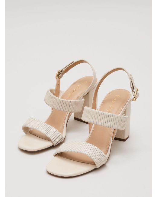 Phase Eight Natural Leather Block Heel Sandals