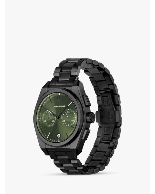 Emporio Armani Green Ar11562 Chronograph Date Bracelet Strap Watch for men