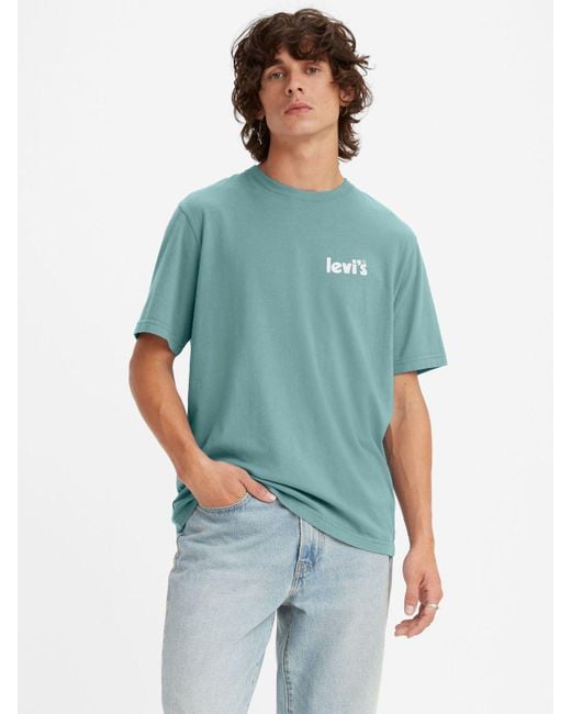 Levi's Big & Tall Relaxed Fit Logo T-shirt in Blue for Men | Lyst UK