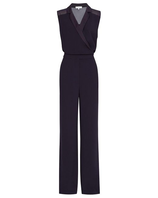 Reiss Dina Tuxedo Front Jumpsuit in Blue Lyst UK