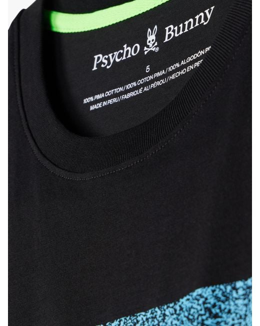 Psycho Bunny Black Livingston Graphic T-shirt for men