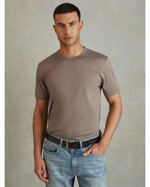 Reiss Gray Caspian Short Sleeve T-shirt for men