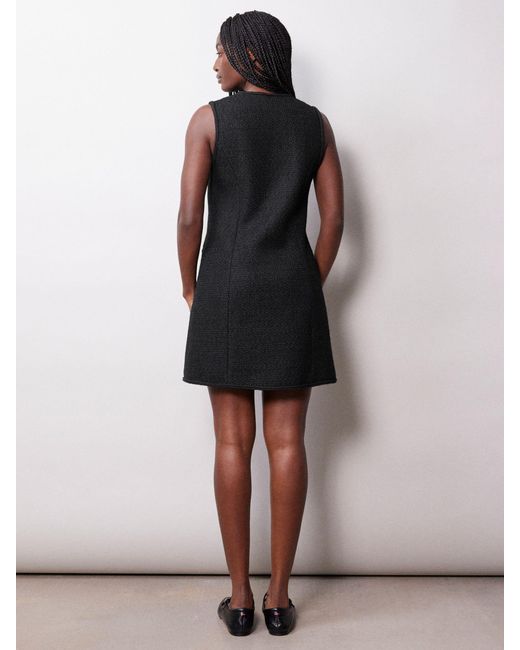 Albaray Black Tweed Wool Blend Mini Dress