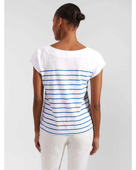 Hobbs Blue Alycia Stripe T-shirt