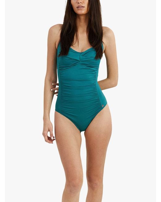 Panos Emporio Blue Potenza Ruched Shaping Swimsuit