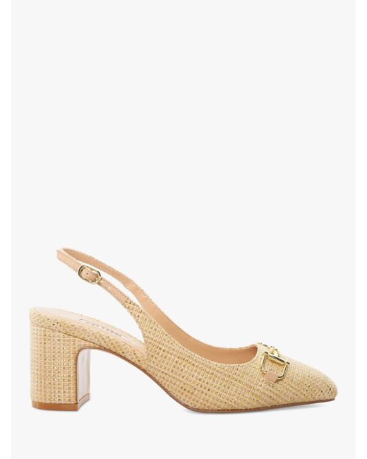 Dune Natural Choices Block Heel Court Shoes