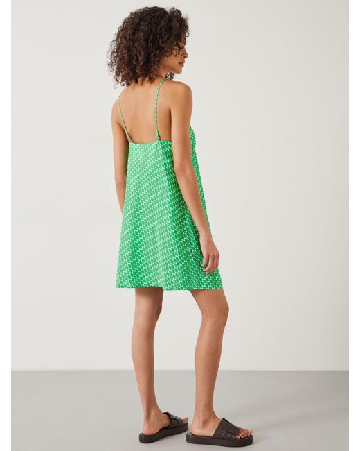 Hush Green Madden Geometric Print Mini Cami Dress