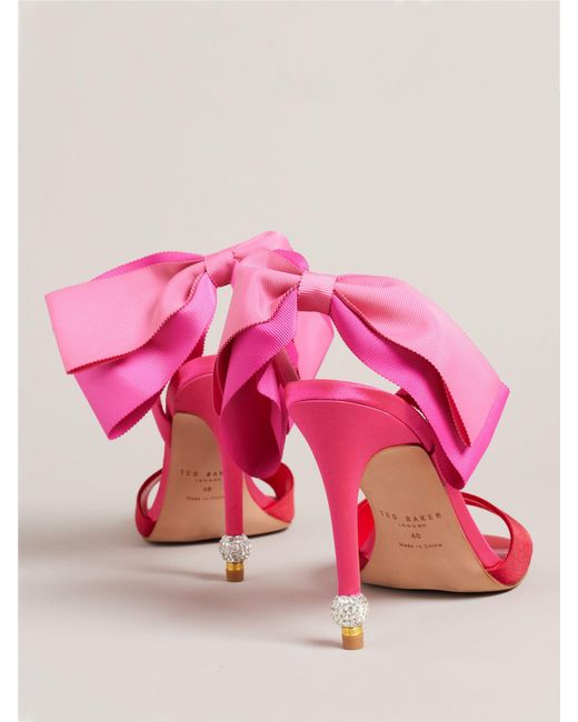 Ted Baker Pink Harinas Oversized Bow Back Sandals