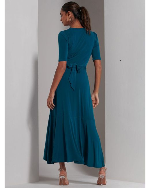 Jolie Moi Blue Olana Jersey Maxi Dress