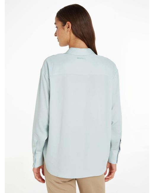 Calvin Klein Blue Recycled Relaxed Shirt