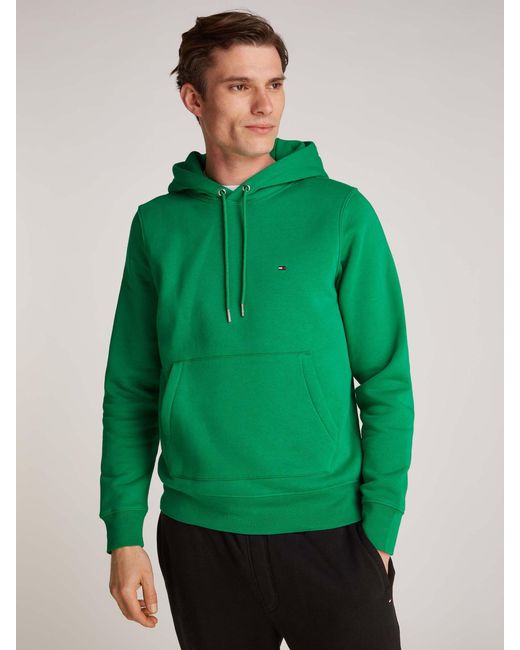 Tommy Hilfiger Green Classic Flag Hoodie for men