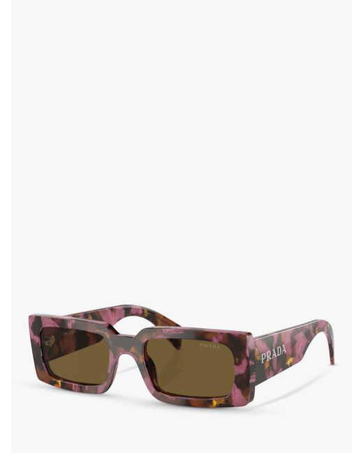 Prada Multicolor Pr A07s Rectangular Sunglasses
