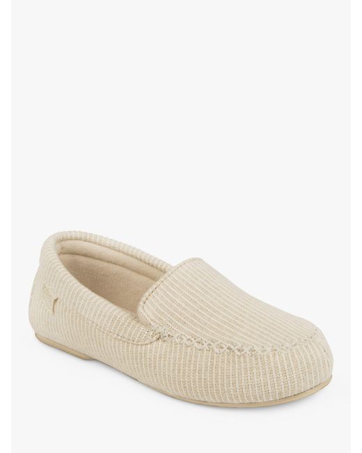 Totes Natural Textured Moccasin Slippers