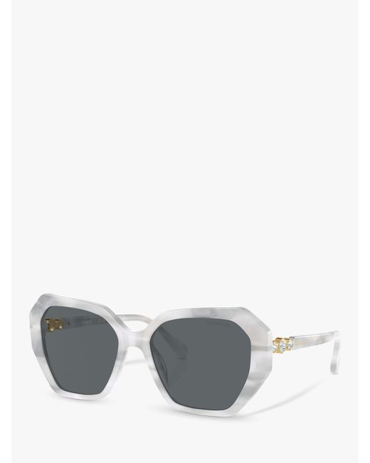 Swarovski Gray Sk6017 Butterfly Sunglasses