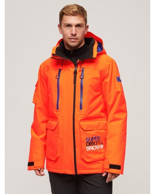Superdry Orange Sport Ski Ultimate Rescue Jacket for men