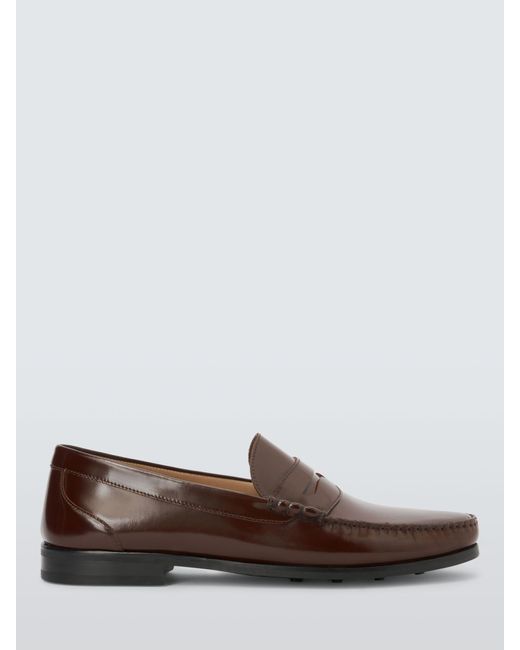 John Lewis Brown Cornell Leather Loafers for men