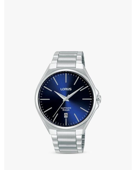 Lorus Blue Sapphire Date Bracelet Strap Watch for men