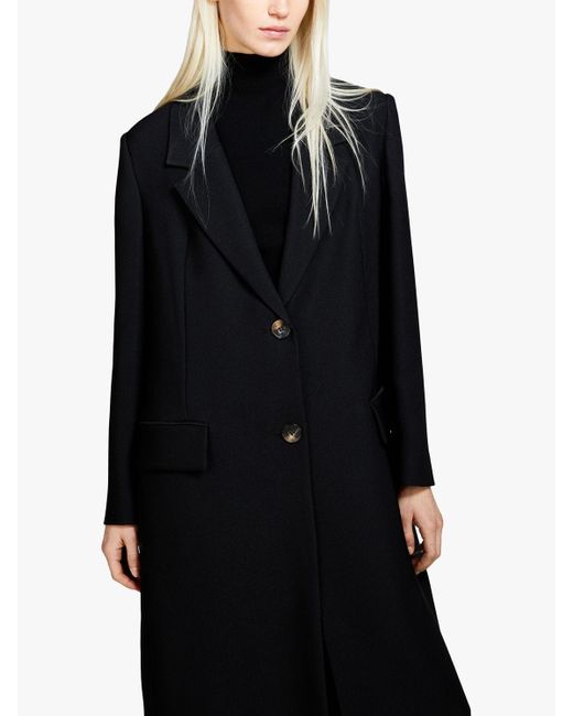 Sisley Black Longline Duster Coat