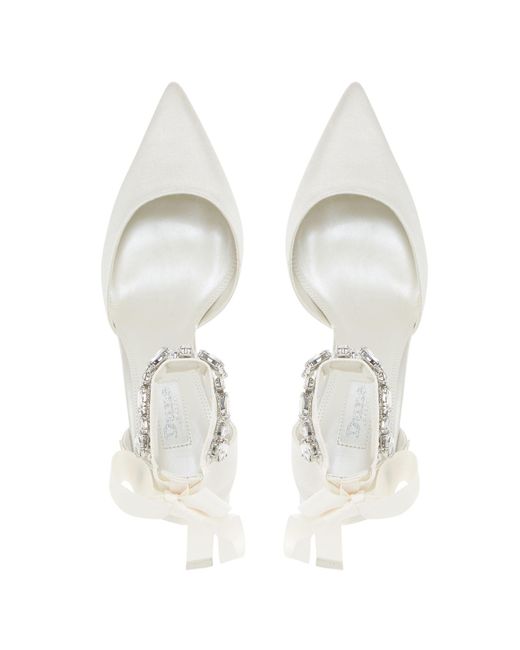 John Lewis White Dune Bridal Collection Diamond Embellished Pointed Toe Court Shoes