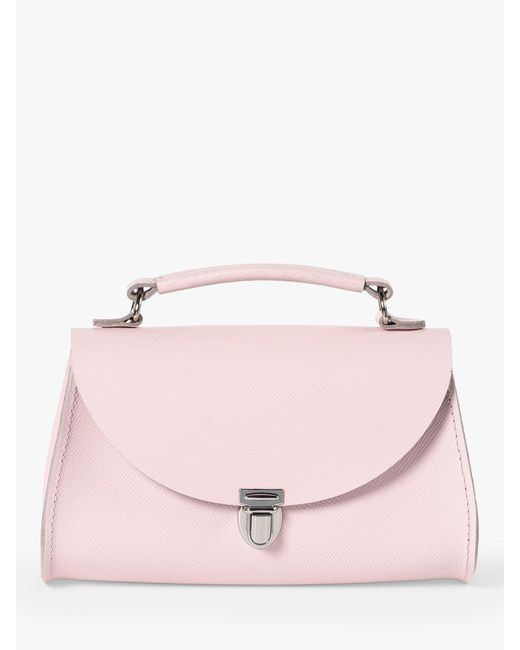 Cambridge Satchel Company Pink The Mini Poppy Leather Shoulder Bag