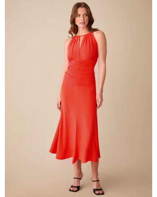 Ro&zo Red Petite Halterneck Jersey Midi Dress
