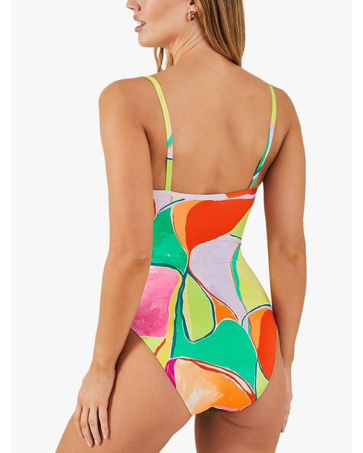 Accessorize Black Abstract Print Swimsuit