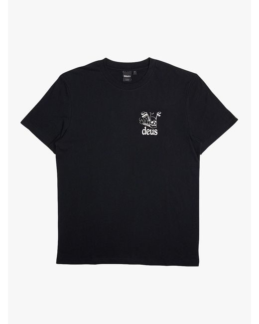 Deus Ex Machina Black Crossroad Organic Cotton T-shirt for men