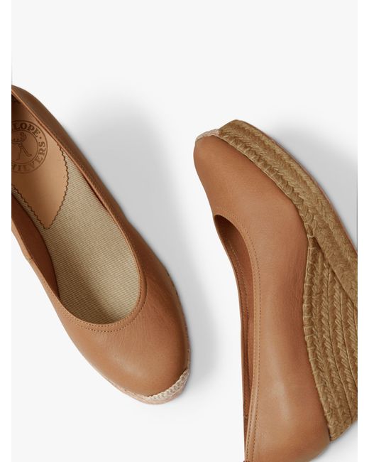 Penelope Chilvers Brown Scoop Court Espadrille Shoes