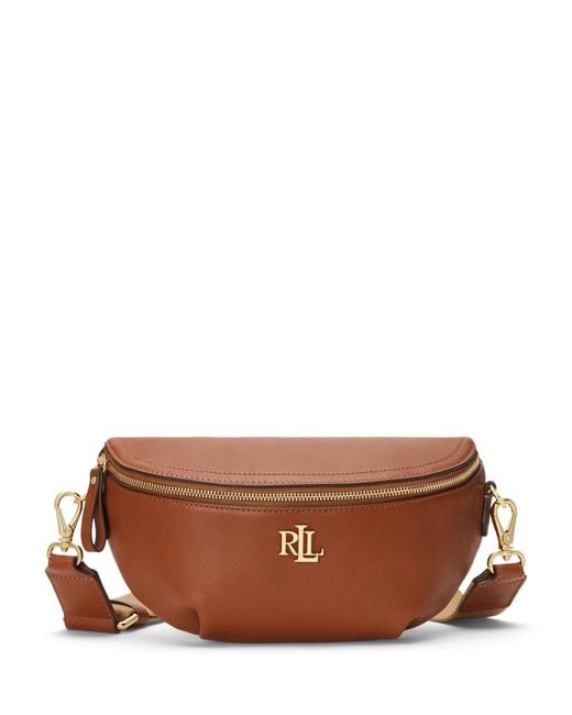 Ralph Lauren Brown Lauren Marcy Leather Belt Bag