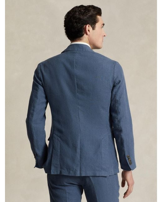 Ralph Lauren Blue Polo Soft Modern Linen Suit Jacket for men
