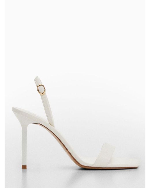Mango White Katia Strappy High Heeled Sandals