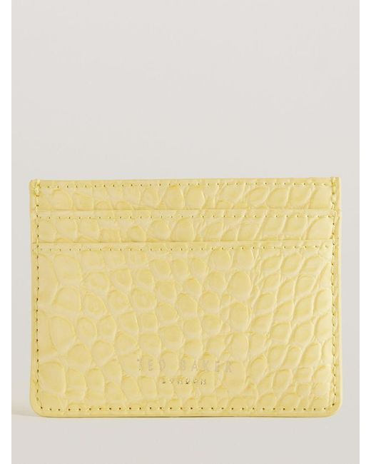 Ted Baker Yellow Coly Croc Effect Card Holder