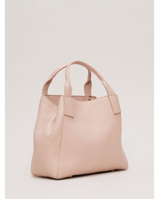 Phase Eight Pink Mini Leather Tote Bag