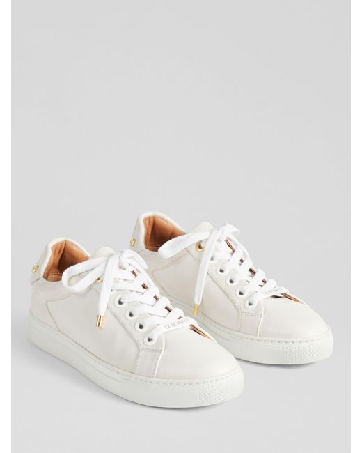 L.K.Bennett White Signature Low Top Leather Trainers