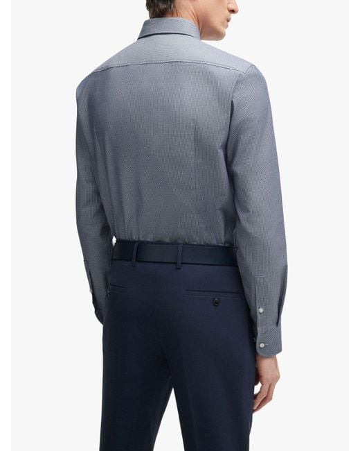 Boss Blue Boss H-hank Spread Slim Fit Shirt for men
