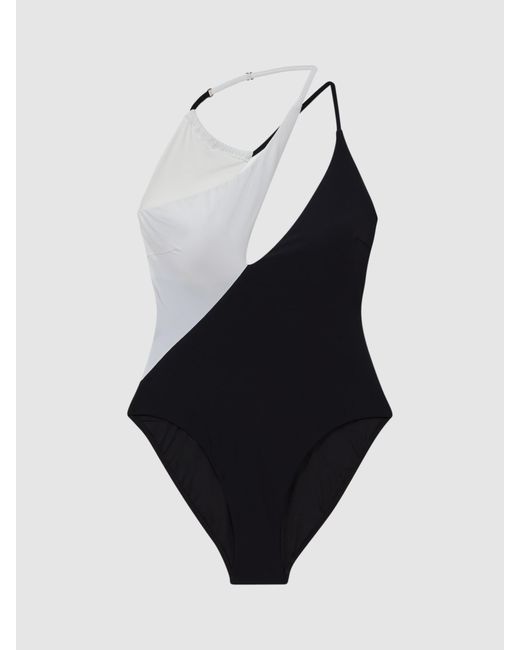 Reiss Multicolor Leighton Colour Block Asymmetric Swimsuit