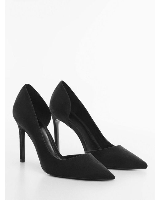 Mango Black Audrey Asymmetrical Court Shoes