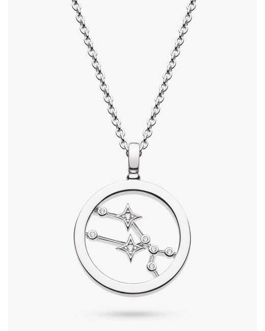 Kit Heath White Taurus Constellation Pendant Necklace