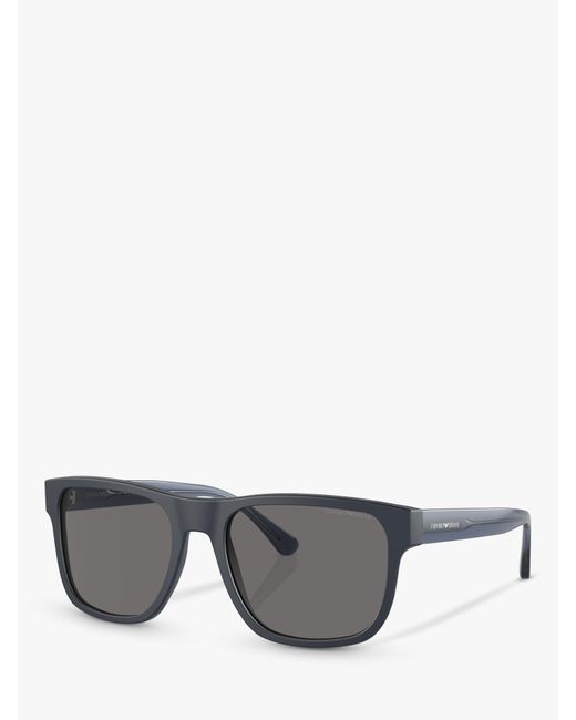 Emporio Armani Gray Ea4163 Polarised Square Sunglasses for men