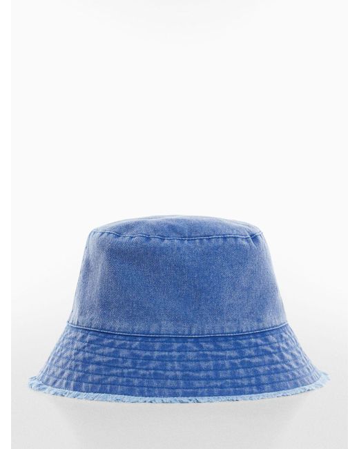 Mango Blue Denim Bucket Hat