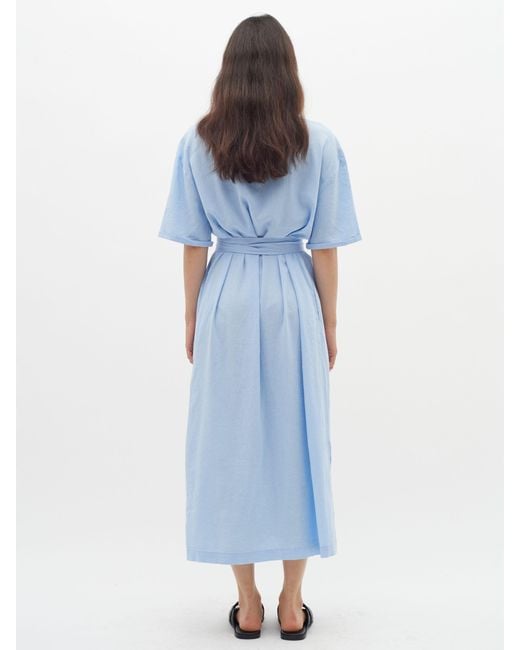 Inwear Blue Ellie Short Sleeve Shirt Midi Dress