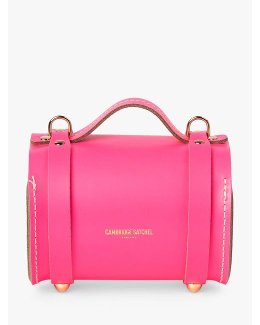 Cambridge Satchel Company Pink The Micro Bowls Leather Bag
