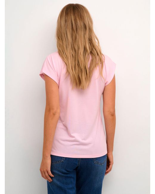 Kaffe Pink Lise V-neck T-shirt