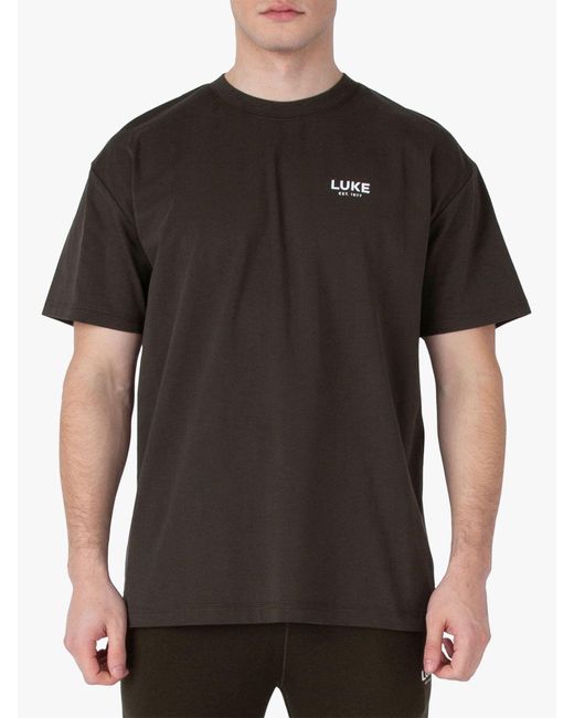 Luke 1977 Black Exquisite Relaxed Fit T-shirt for men