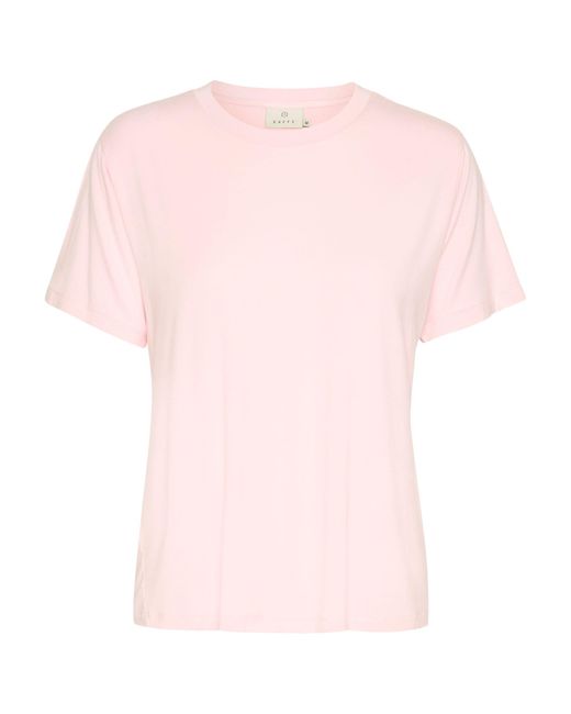 Kaffe Pink Frida Short Sleeve Casual Fit T-shirt