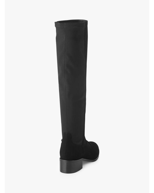 black suede knee high sock boots