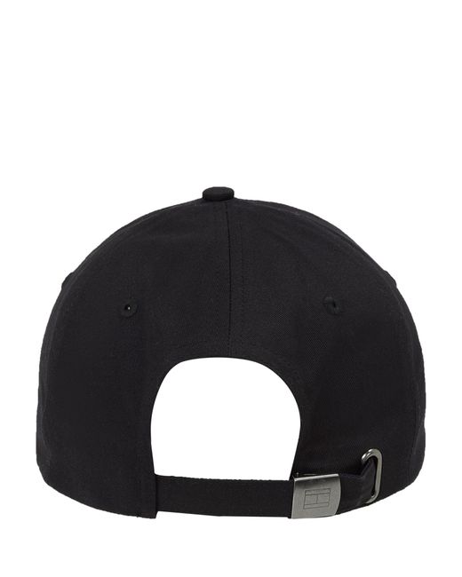 Tommy Hilfiger Black Plain Logo Hat for men